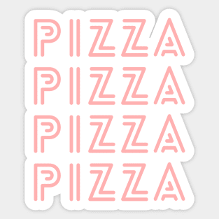 Pizza Text Design in Pink Sticker